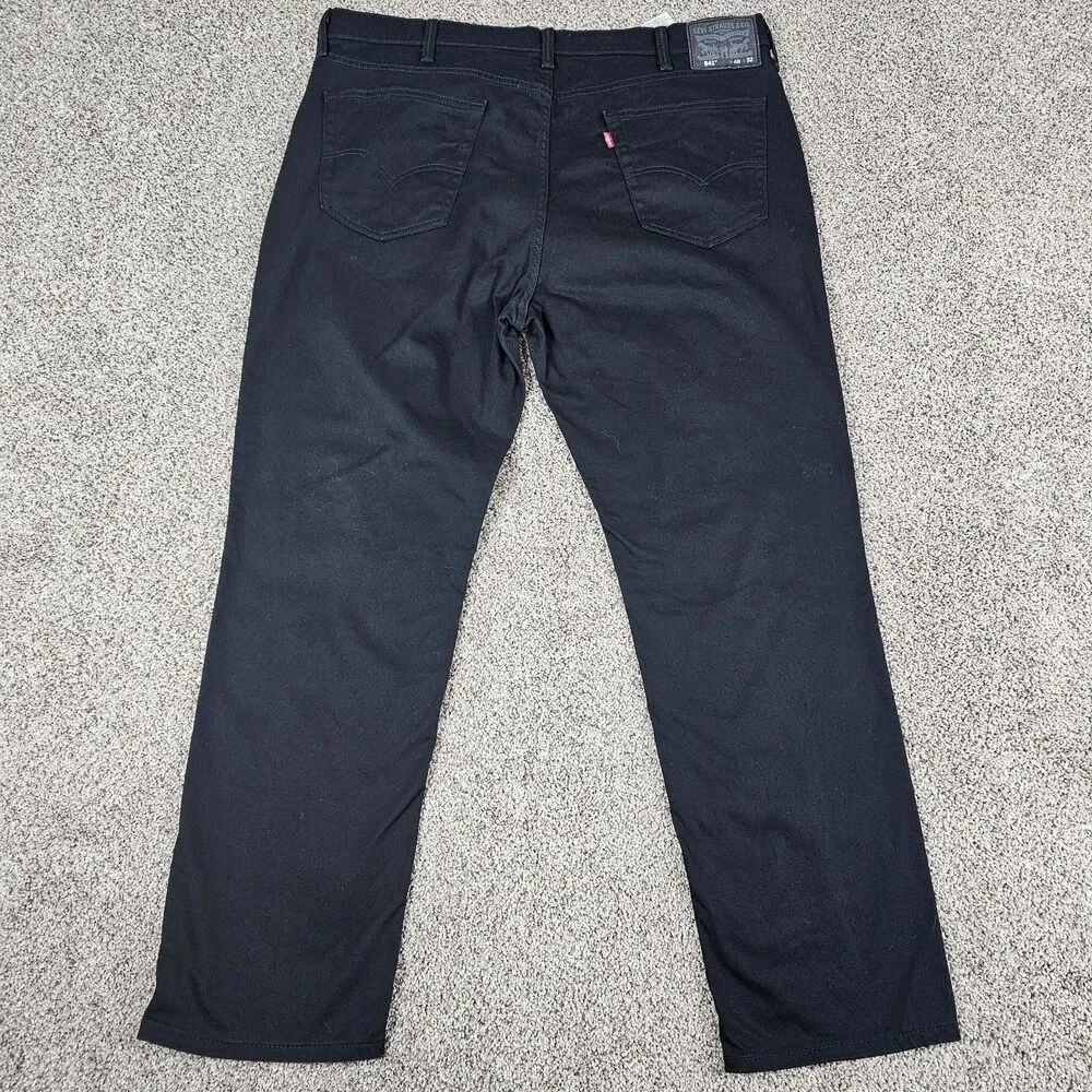 Levis 541 Jeans Mens 40x31 Black Athletic Tapered Stretch Workwear American